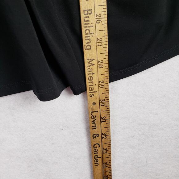 Lane Bryant Womens 22/24 Cap Sleeve Pleated Blouse Black Simple Capsule Wardrobe - Picture 4 of 8